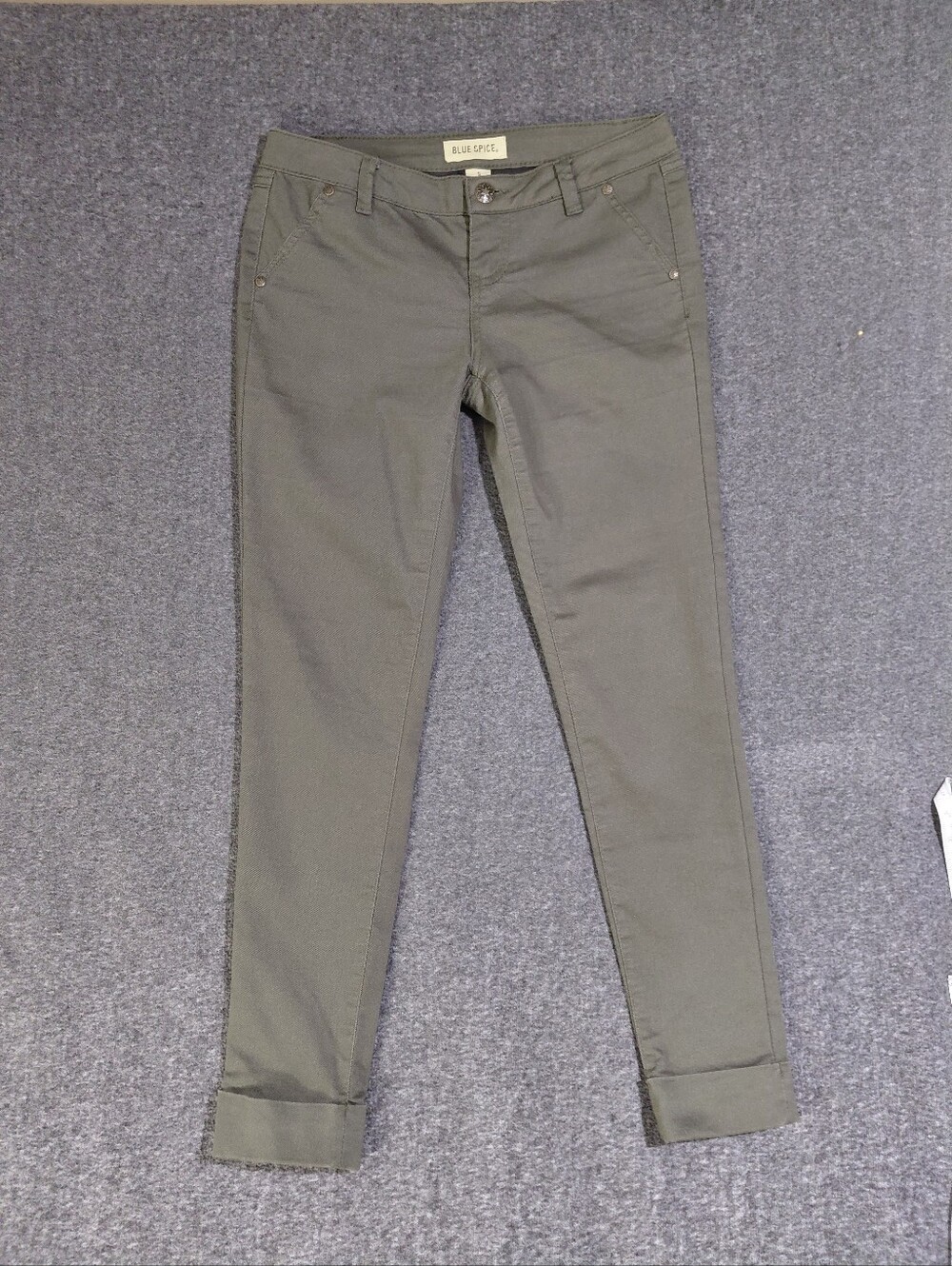 Blue Spice Olive Skinny Trousers Sz 5